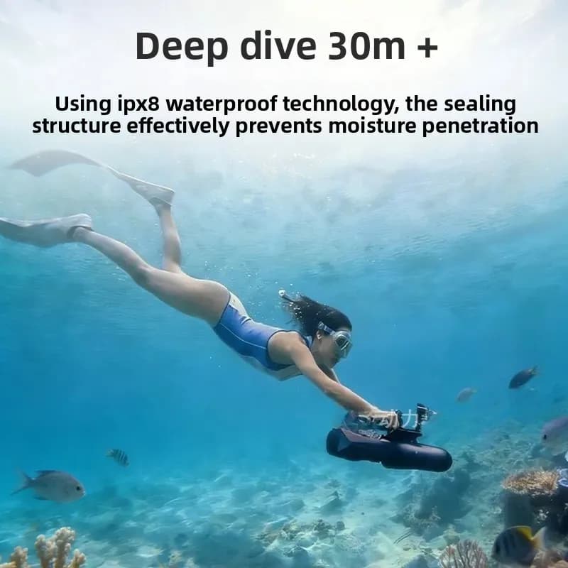 Underwater Scooter with Long Battery – Powerful Diver Propulsion Vehicle for Snorkeling, Diving & Water Sports, Adjustable Speed