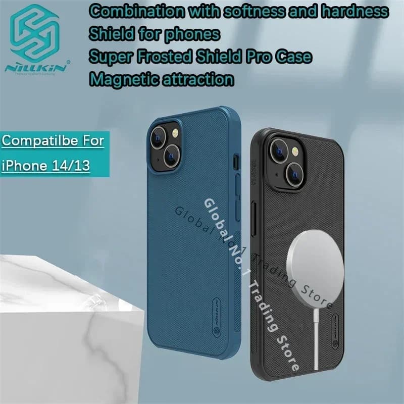 Per iPhone 13 Pro Max/13 Pro 13 Mini Nillkin Super Frosted Shield Pro Custodia magnetica Custodia rigida per telefono