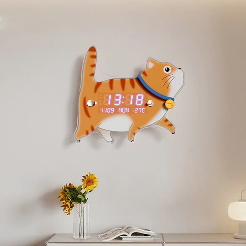 Digital Clock Charging 3D Acrylic LED Wall Clock Modern Design Living Room Decoration Advanced Sense Wall Watch Home Wall Decor