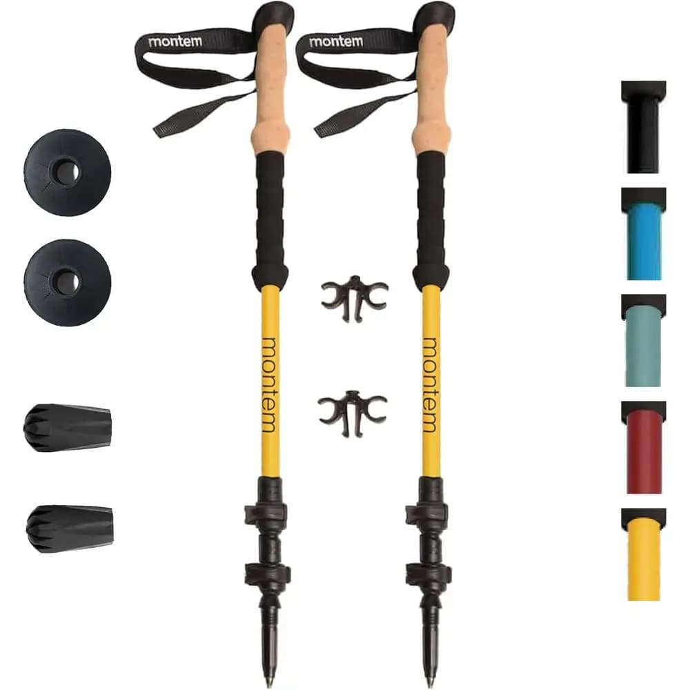 100% Carbon Fiber Light Trekking Sticks - Couple (2 Sticks) - Fast Closure, Foldable, Weather Resistant, Durable