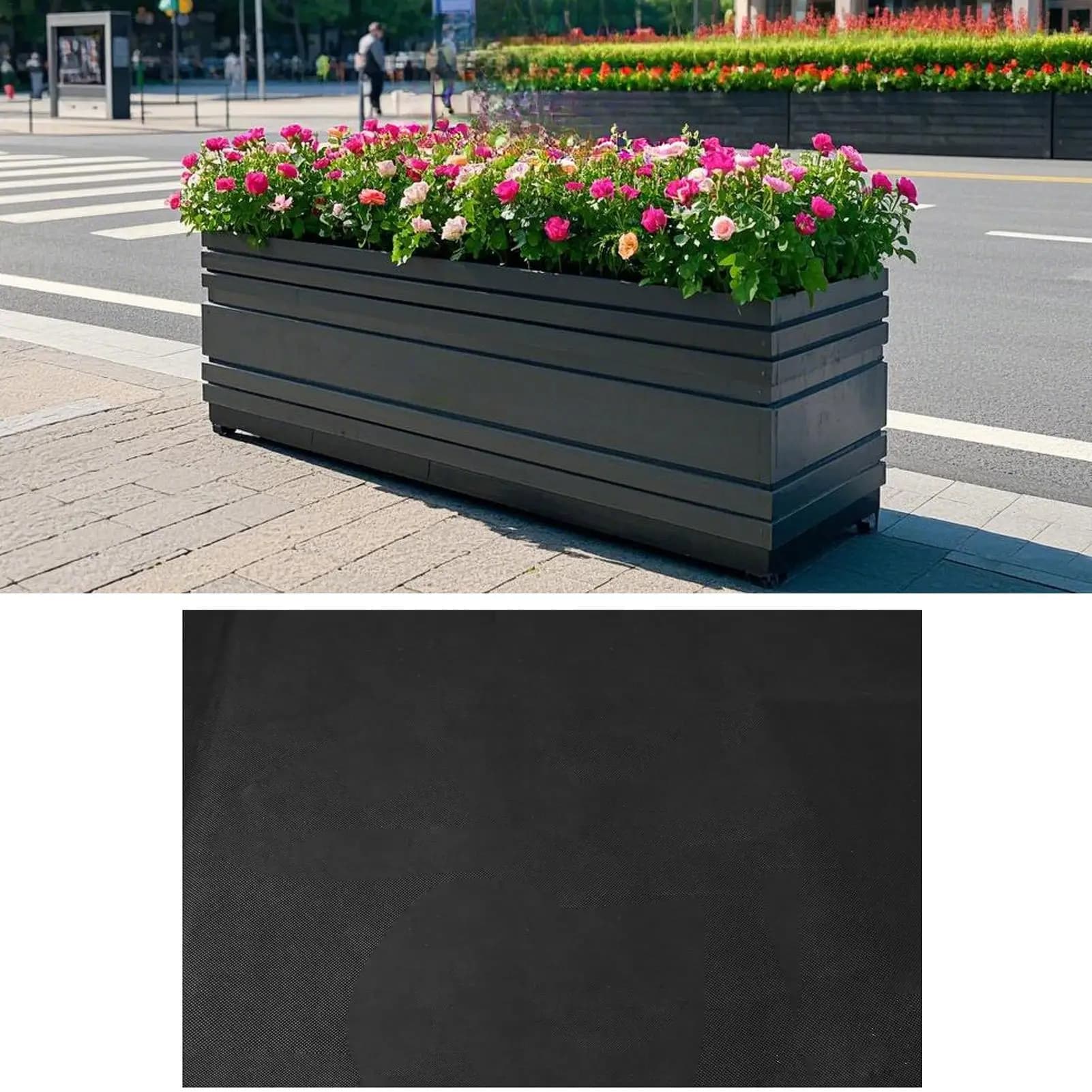 Garden Fabric Grass Barrier Waterproof Recyclable Breathable Garden Bed Sheet Land Cover Garden Jar Garden Planter Accessories