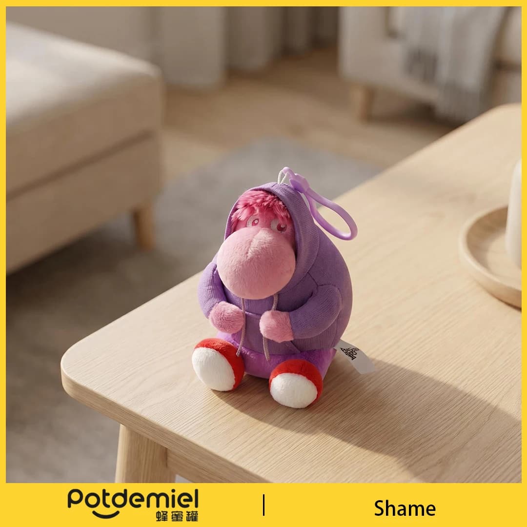 Potdemiel Disney Inside Out Shame Plush Keychain Soft Doll Purse Pendant Kawaii Backpack Ornament Kids Fans Toy Present Cute