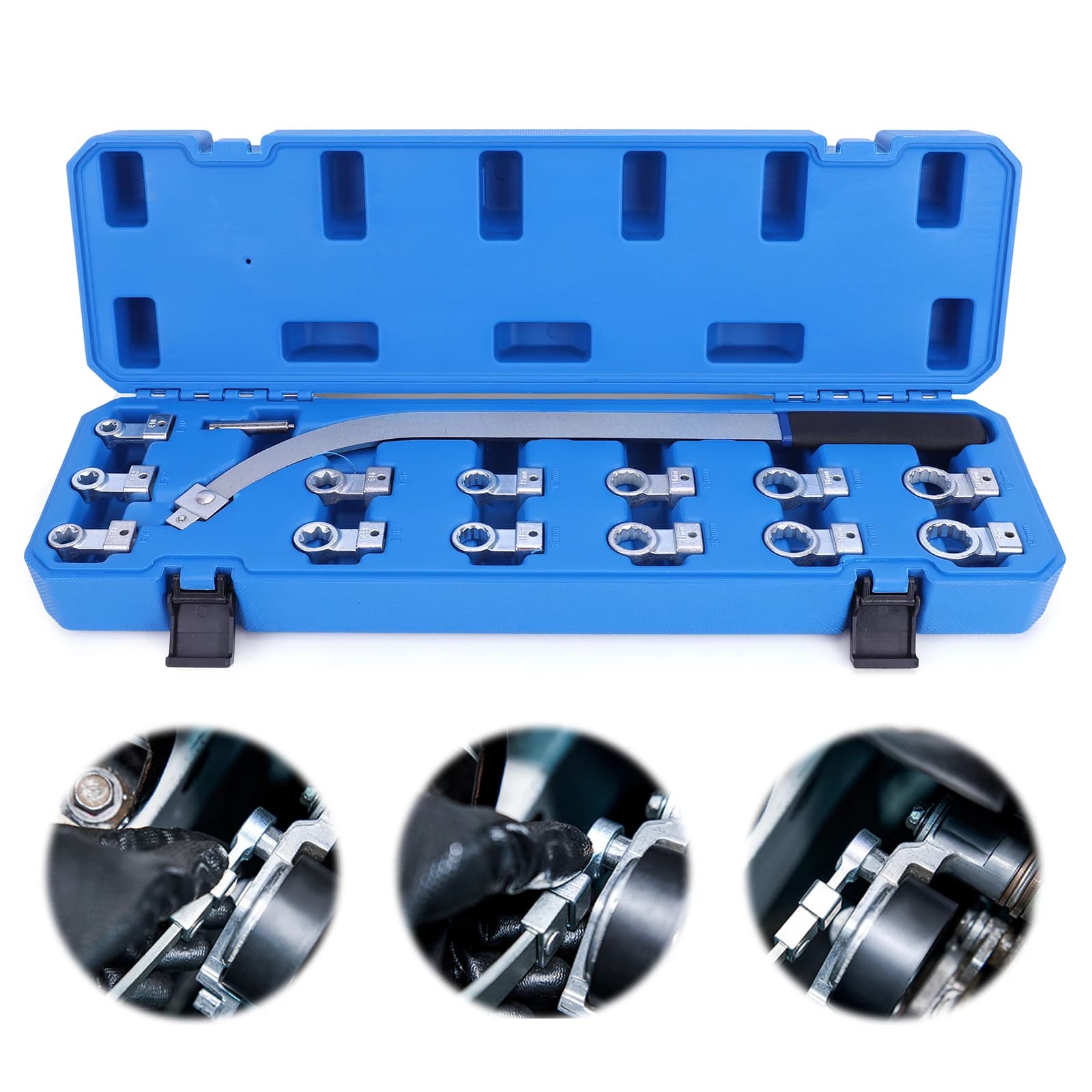 Set of 15 Pieces for Adjusting Motor Distribution Belt: Keys for Removing Tensioning Screws and for Adjusting Pulley Ausiliary Tendness