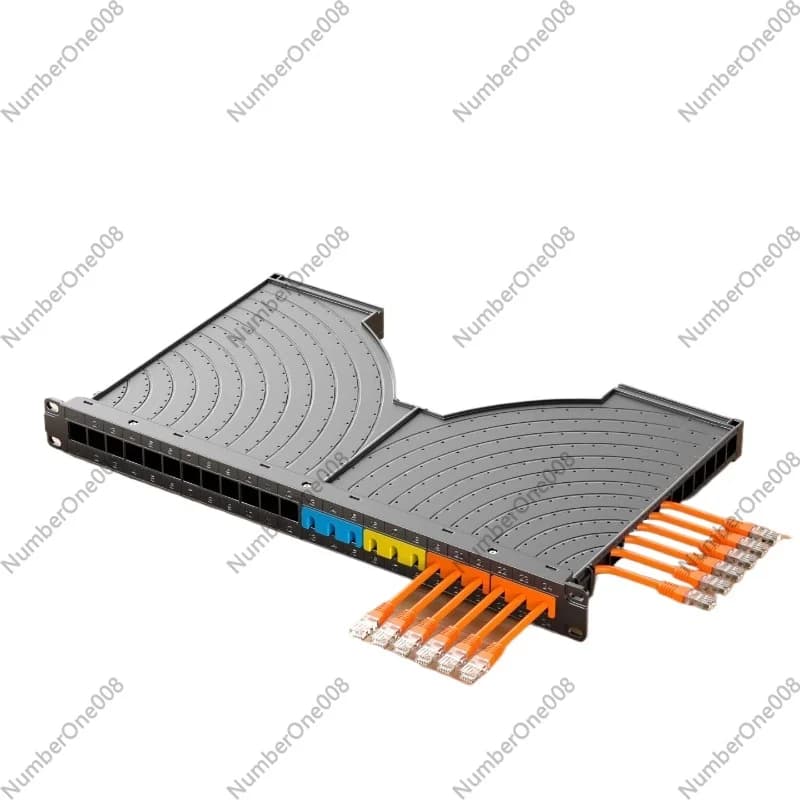Pannello di gestione cavi in metallo 1U a 24 porte, organizer per cavi laterali per montaggio su rack per server e switch di rete