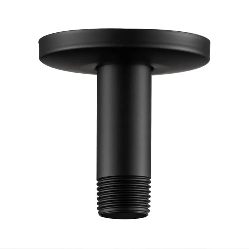 Ceiling shower arm 10 cm with flange for ceiling mounting, wall tube for shower, concealed straight installation, arm extension for shower head