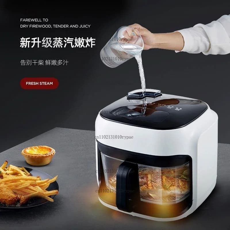 New Household Large-Capacity Visual Air Fryer with Steam & Roast Functions(Intelligent Steam Model)