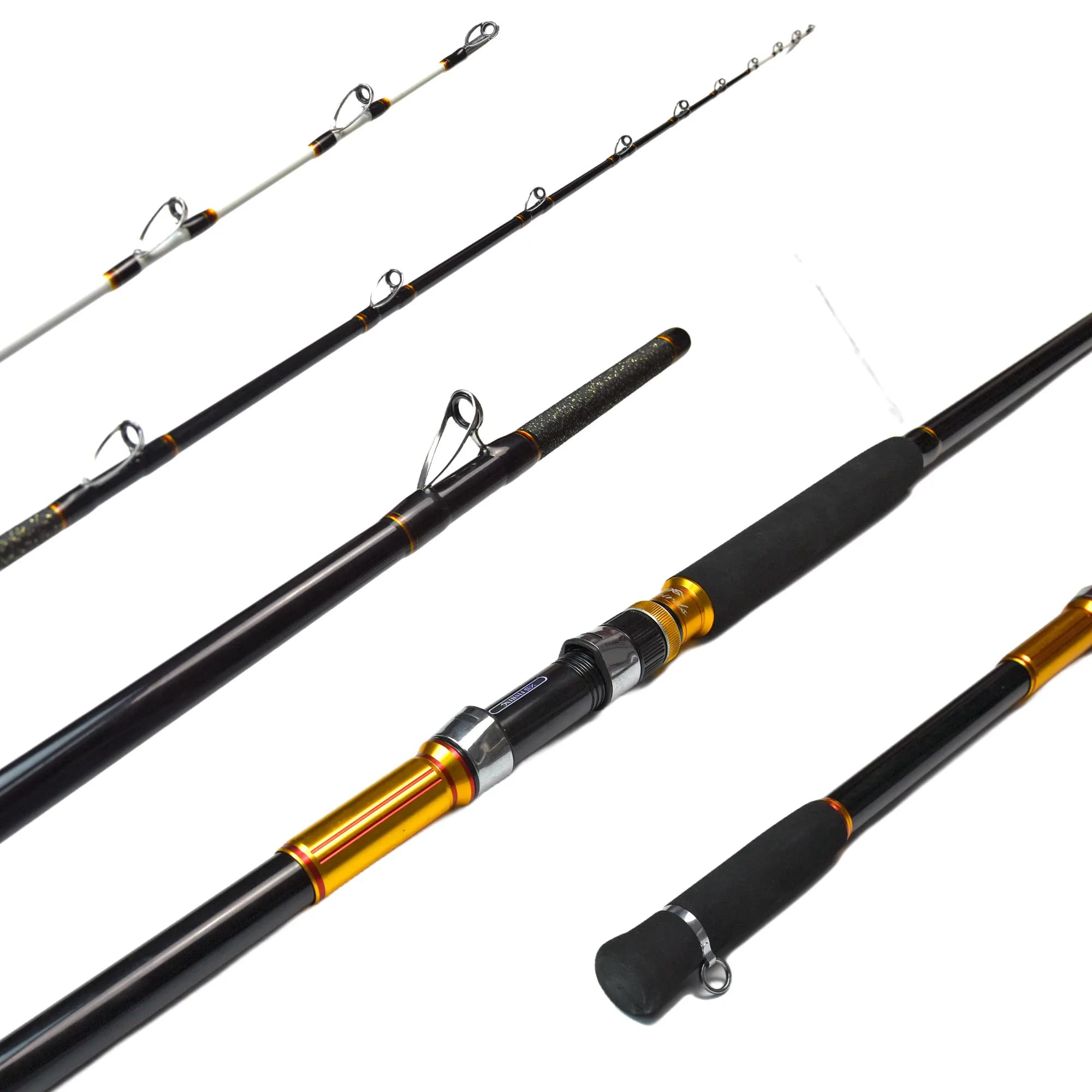 Canna da traina per giochi grandi da 2,4 m con canna da jigging per acque profonde per tecniche di pesca da 300 g-400 g