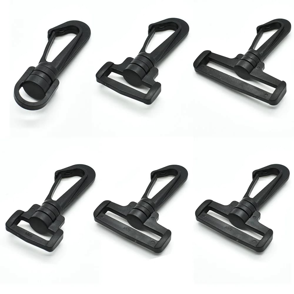 10 pz 6 Dimensioni Pick Tessitura 1/2 "~ 2" Girevole In Plastica Moschettoni Hardware Fibbia A Sgancio Laterale Paracord Zaino Cinghie Borsa parti