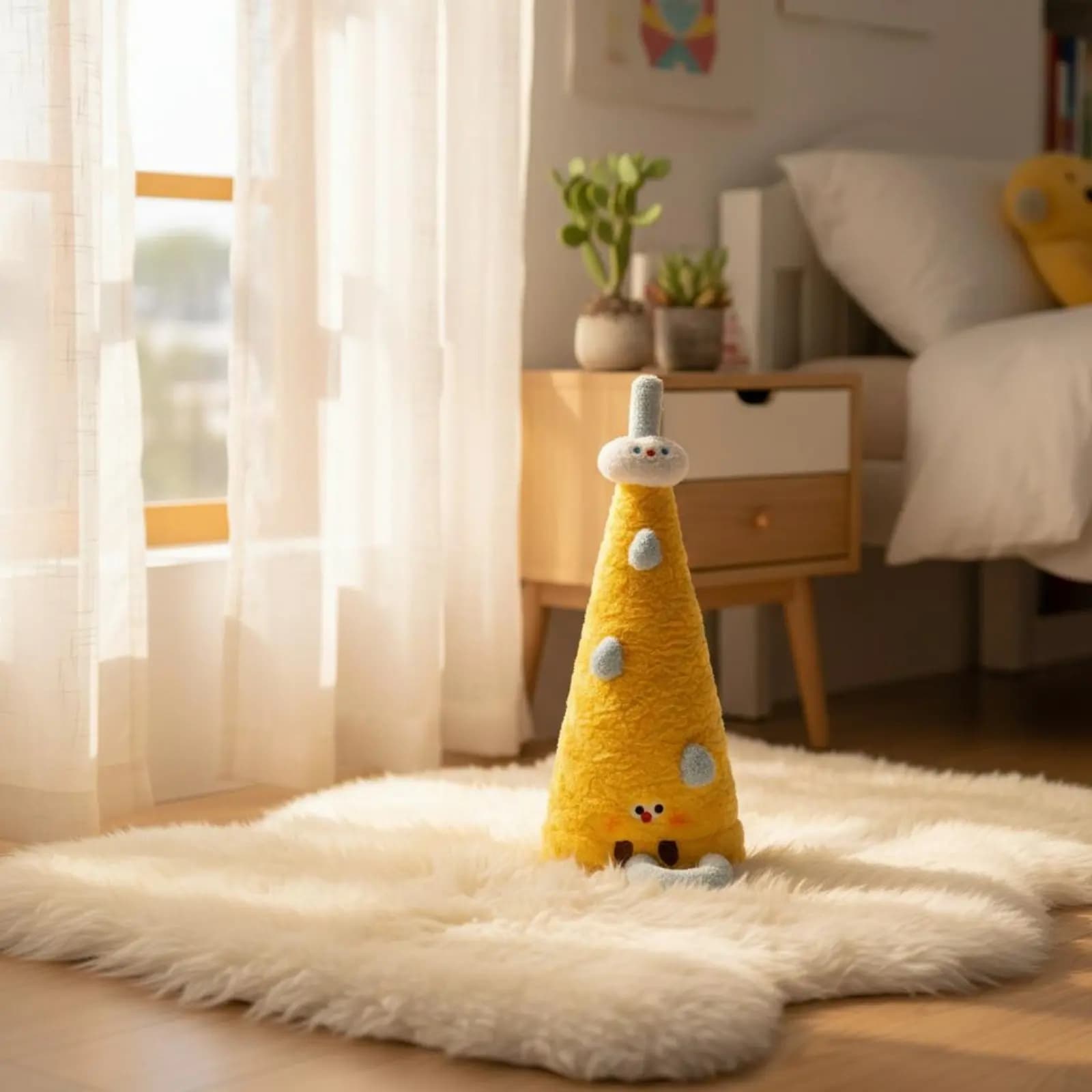 Cuscino a Forma di Ombrello Morbido e Accogliente, Mini Parasole Decorativo per Casa e Bambini