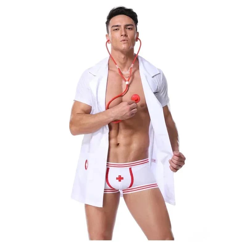Adults Men's Doctor Lingerie Costumes Halloween Role Players