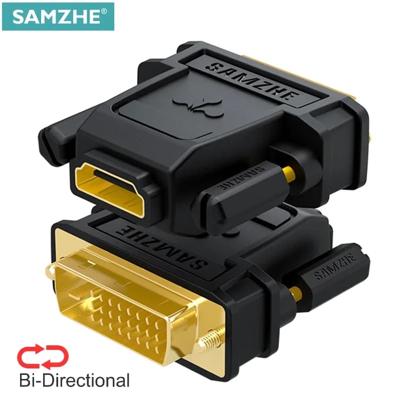 SAMZHE DVI 24 1 a HDMI adattatore HDMI maschio a DVI femmina convertitore 1080P supporto per Computer per visualizzare schermo 1 pz