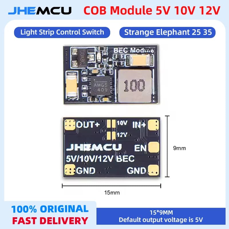 JHEMCU Interruttore di controllo del modulo COB 5V 10V 12V Strano design elefante per 25/35 COB Strip Drone FPV Sistema di illuminazione