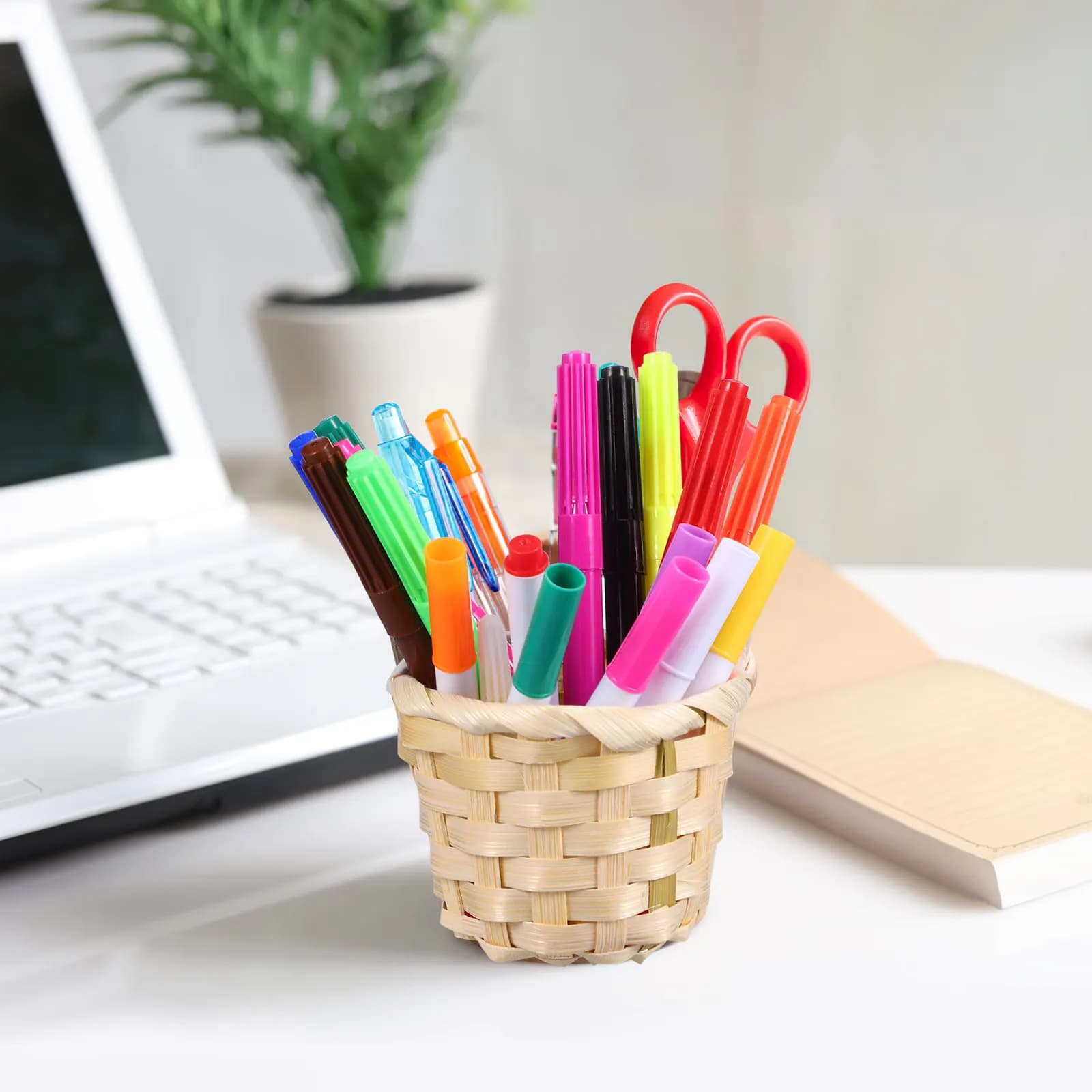 Set di 6 Cestini Portaoggetti in Legno Intrecciati a Mano per Frutta, Snack, Fiori Secchi, Decorazione Casa e Ufficio