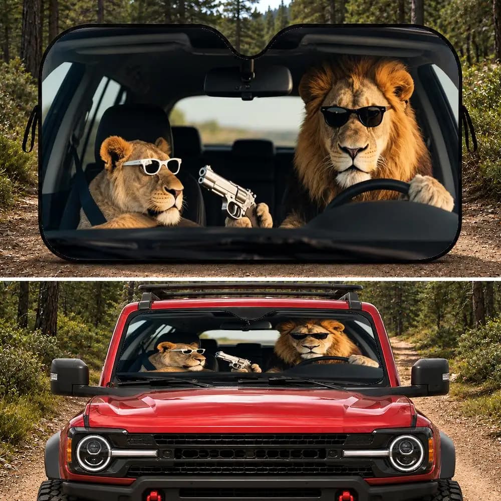 Parasole Divertente a Forma di Animale per Auto, in Alluminio, Riflettente, Anti-UV, Isolante Termico, Pieghevole, Universale