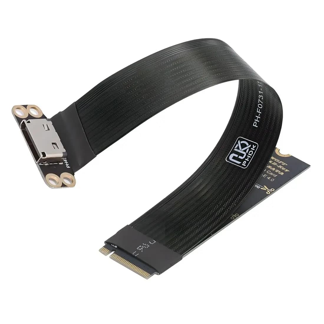 Cavo di conversione M.2 NVMe a Oculink PCIe 4.0 Gen4, prolunga per PC portatile, SSD, scheda grafica esterna, adattatore da M2 M Key a SFF-8612