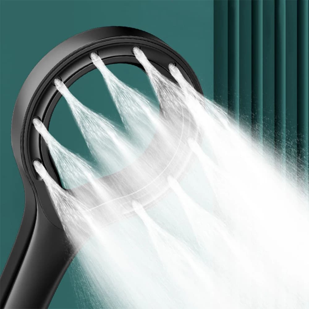 1-3 pezzi soffione doccia portatile ugello booster acqua a forma di anello ABS pannello grande spruzzo soffione doccia anti-blocco a risparmio idrico