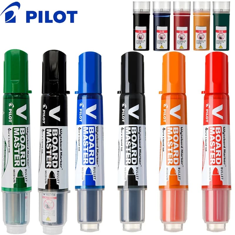 Pilot V Board Master WBMAVBM-M,Professional Whiteboard Marker High Capacity Multiple sizesPerfect For Traning,blackboard,meeting