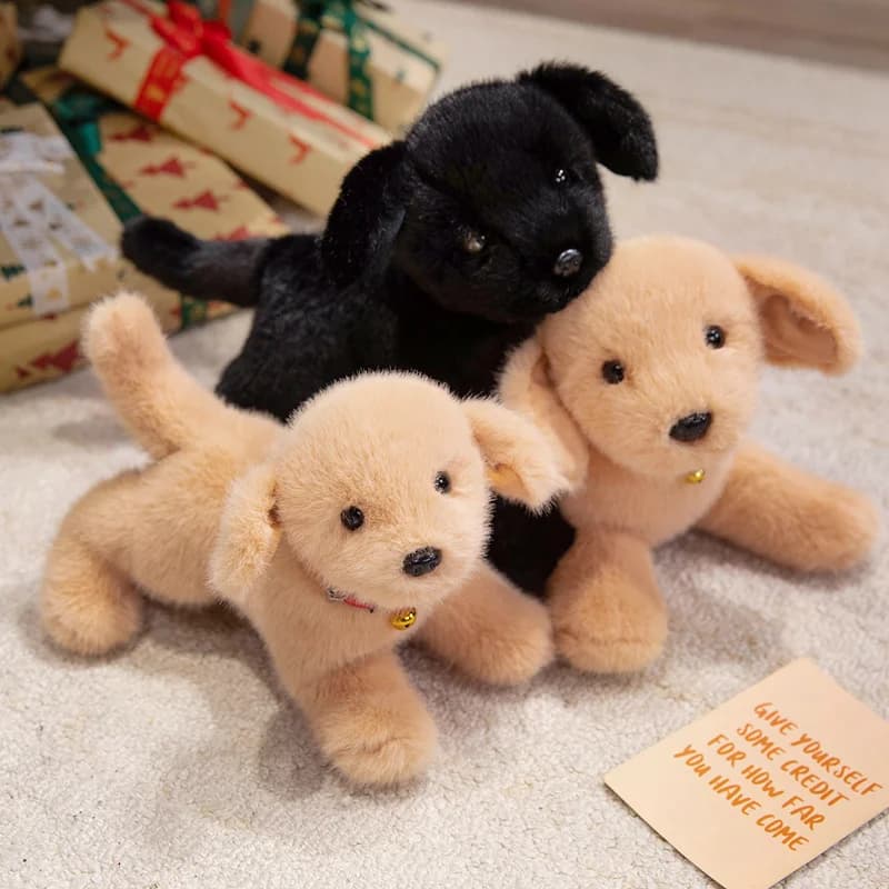 Simulazione all'ingrosso Labrador Dog Peluche Golden Retriever Farcito Cucciolo Bambola Peluche Cuscino Regalo Di Compleanno Di Natale per Animali Domestici