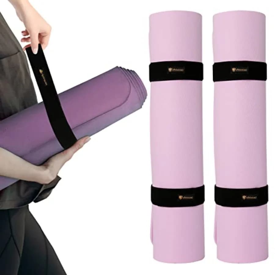 Cinghia per Tappetino Yoga Aolamegs, Fascia Elastica Resistente, Organizzatore per Tappetino Yoga/Allenamento/Esercizio 50 cm L x 5 cm L