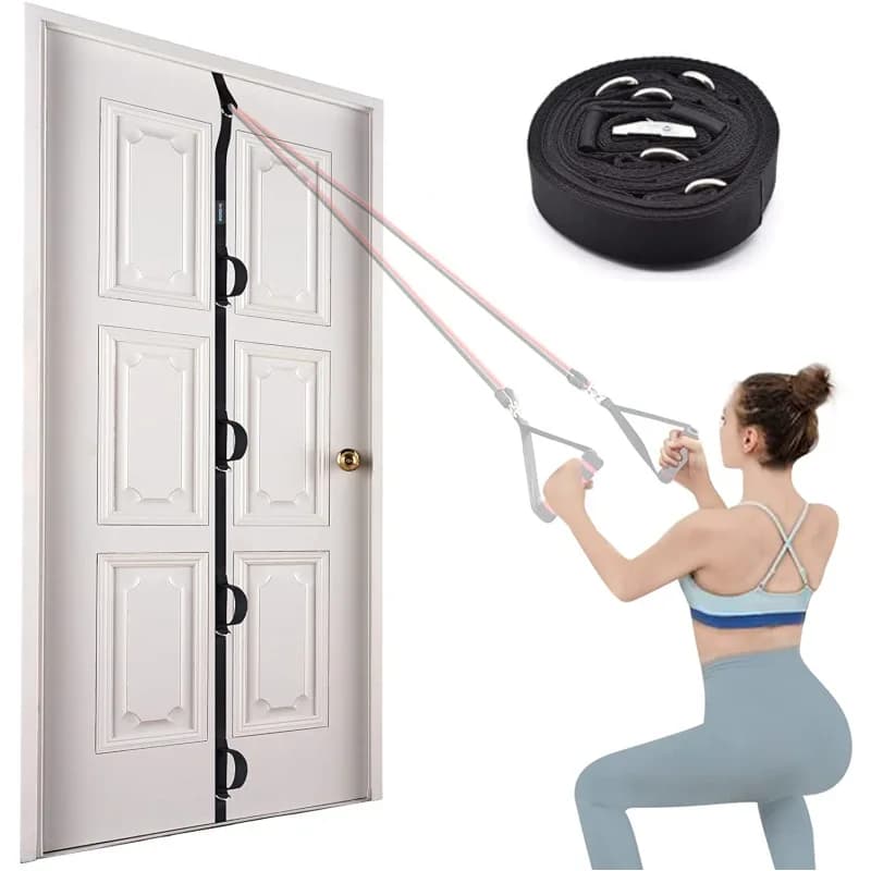 Cinghia di ancoraggio per porta per fasce di resistenza Esercizi Fitness domestico Fascia portatile Cintura con fibbia per corda di tensione sospesa senza punzonatura