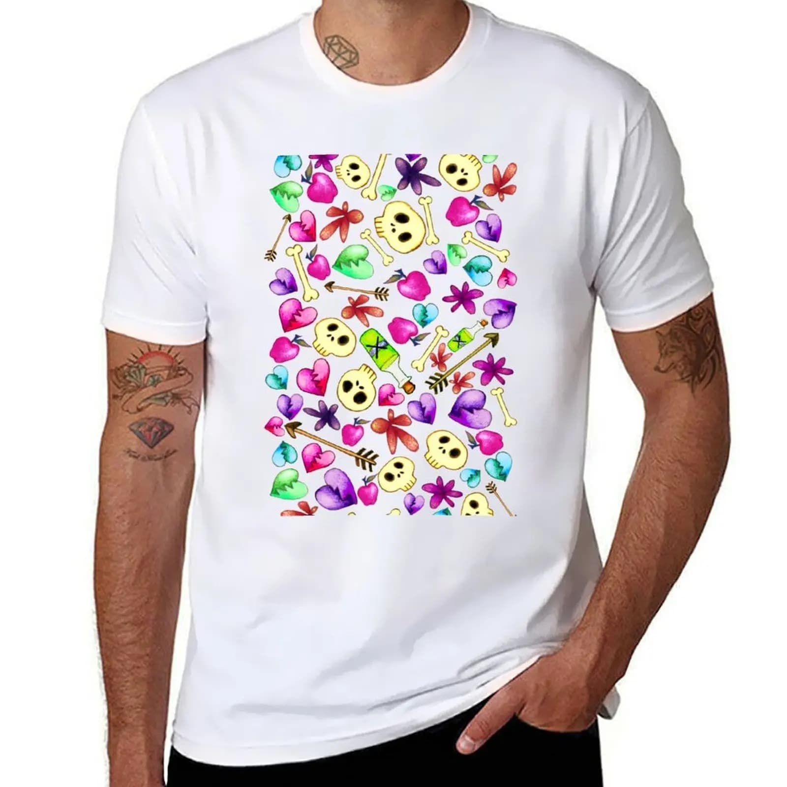 T-shirt Bad Arrows & Broken Hearts T-shirt classica basic casual