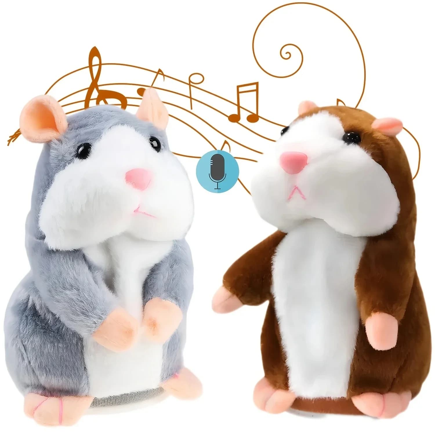 Peluche di Criceto Parlante che Imita le Voci, Giocattolo Divertente per Bambini, Bambola di Criceto che Parla e Fa il Capolino, Giocattolo Calmante per Neonati, Regalo per Bambini