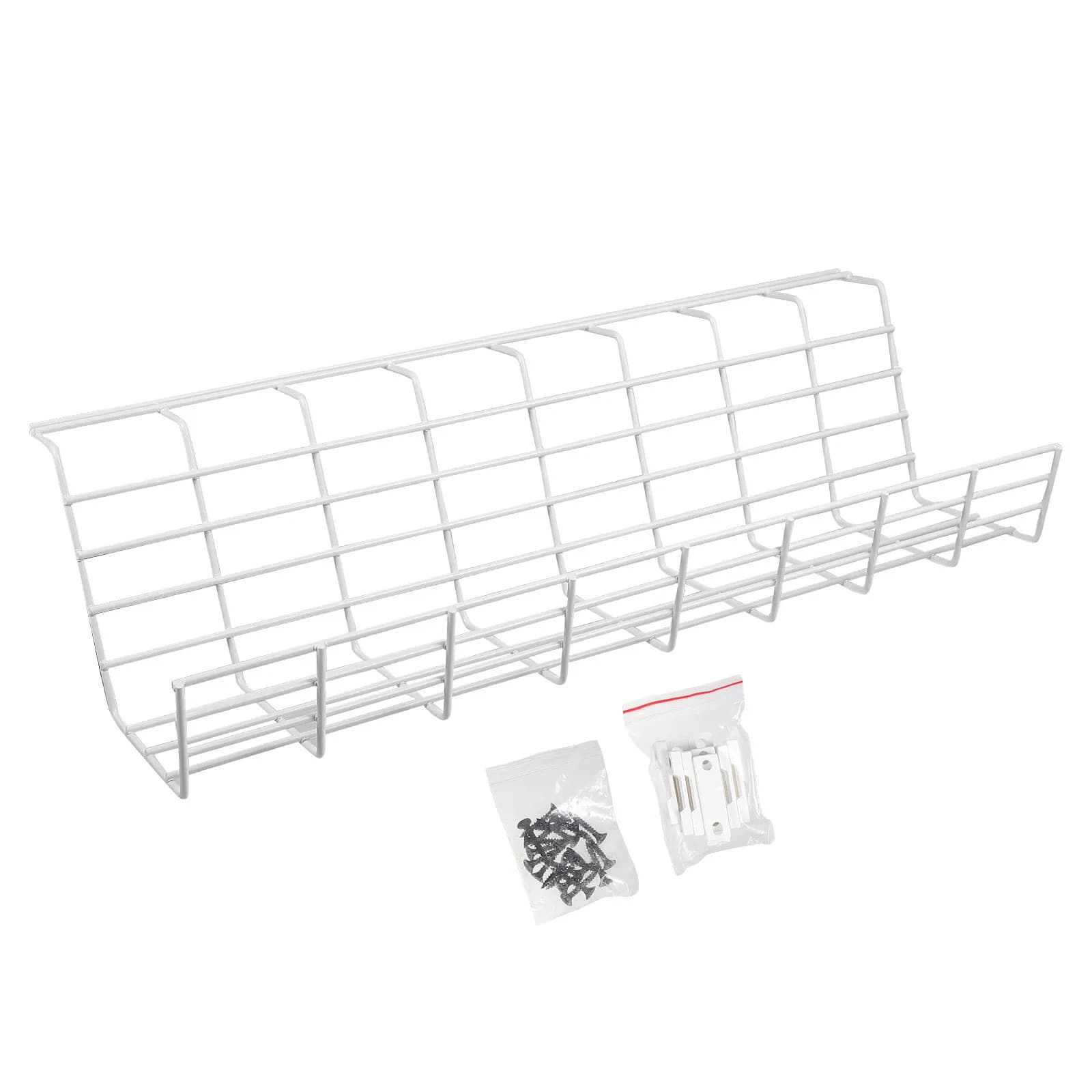 1Pcs Cable Organizer Patch Board Rack High Strength Iron Under Desk Cable Management for Office Desk Wire Storage