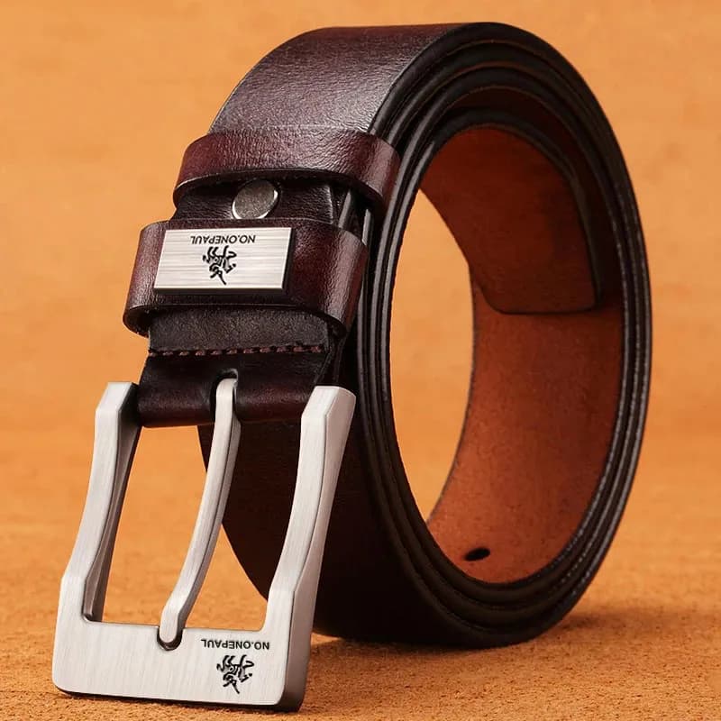 Jeans with high quality buckle for men Leather casual belt denim belt for work men 2025 New