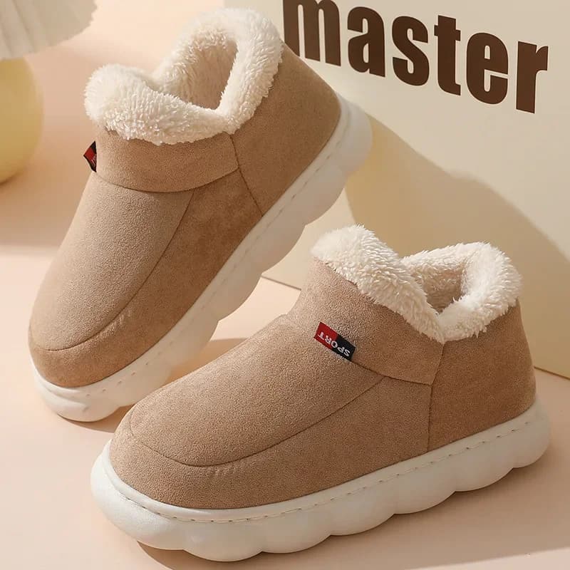 Scarpe invernali da donna Scarpe da casa casual da uomo 2025 Scarpe da esterno in cotone caldo per donna Pantofole imbottite in peluche per interni Donna