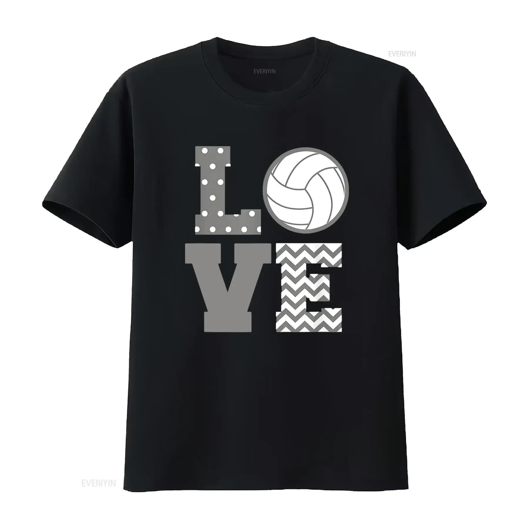 Women's Perfect T-shirt Love Volleyball Mom Fans Black 2XL vintage washed Versatile Comfortable dress signed elongated