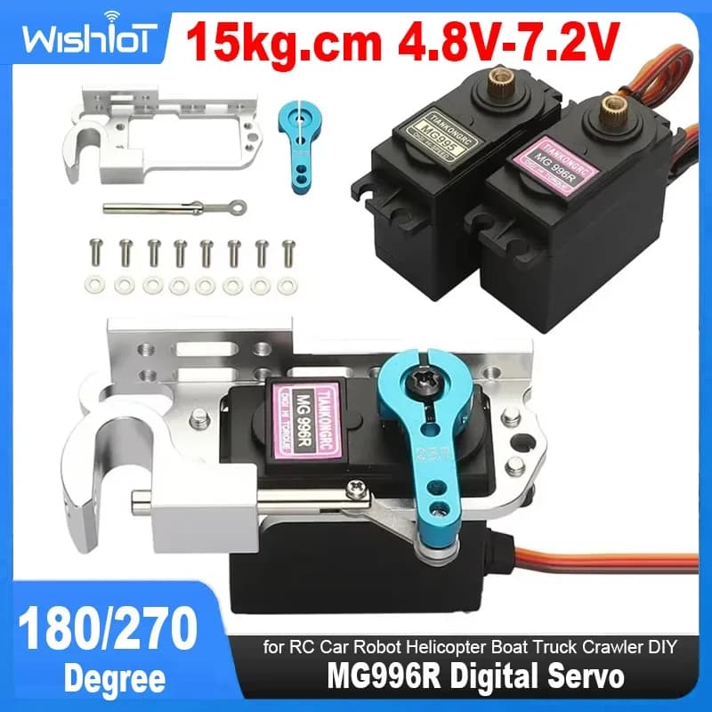 MG996R Servo Digitale 15KG Staffa Lanciatore Braccio Motoriduttore In Metallo per Arduino FAI DA TE RC Auto Robot Elicottero Barca Camion Crawler