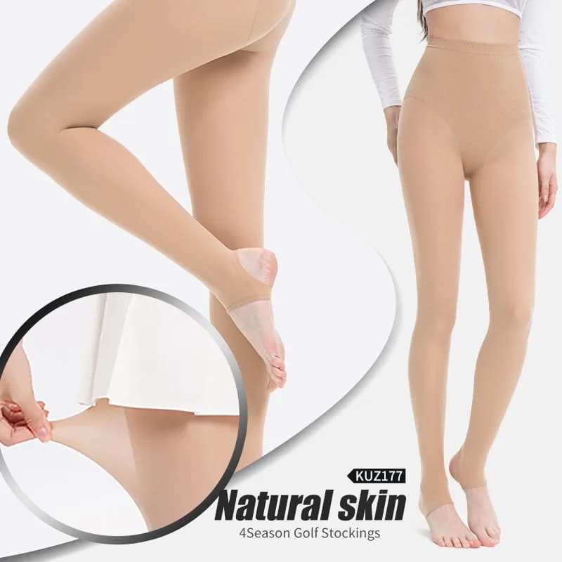 PGM Women's Golf Ice Silk Sunscreen Socks with No Trace Leggings Bottom Pants Silk Stockings KUZ177