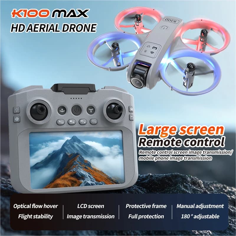 K100 MAX Mini GPS Drone 8K HD Fotocamera Video in tempo reale Trasmissione Controllo dello schermo Evitamento degli ostacoli Fotografia aerea RC Quadcopter