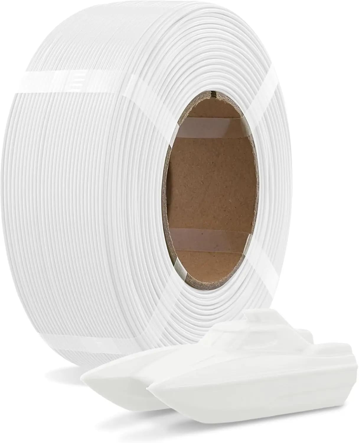 Filamento PETG per Stampante 3D 1.75mm Senza Bobina, Ricarica da 1kg, Precisione +/-0.02mm, per Bobina Riutilizzabile Bambu Lab e la Maggior Parte delle Stampanti FDM, Bianco