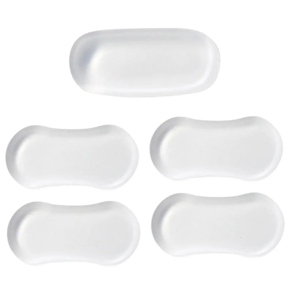 Set di 5 Paracolpi per Sedile WC in Silicone Trasparente, Cuscinetti Antiurto per Mobili e Cassetti