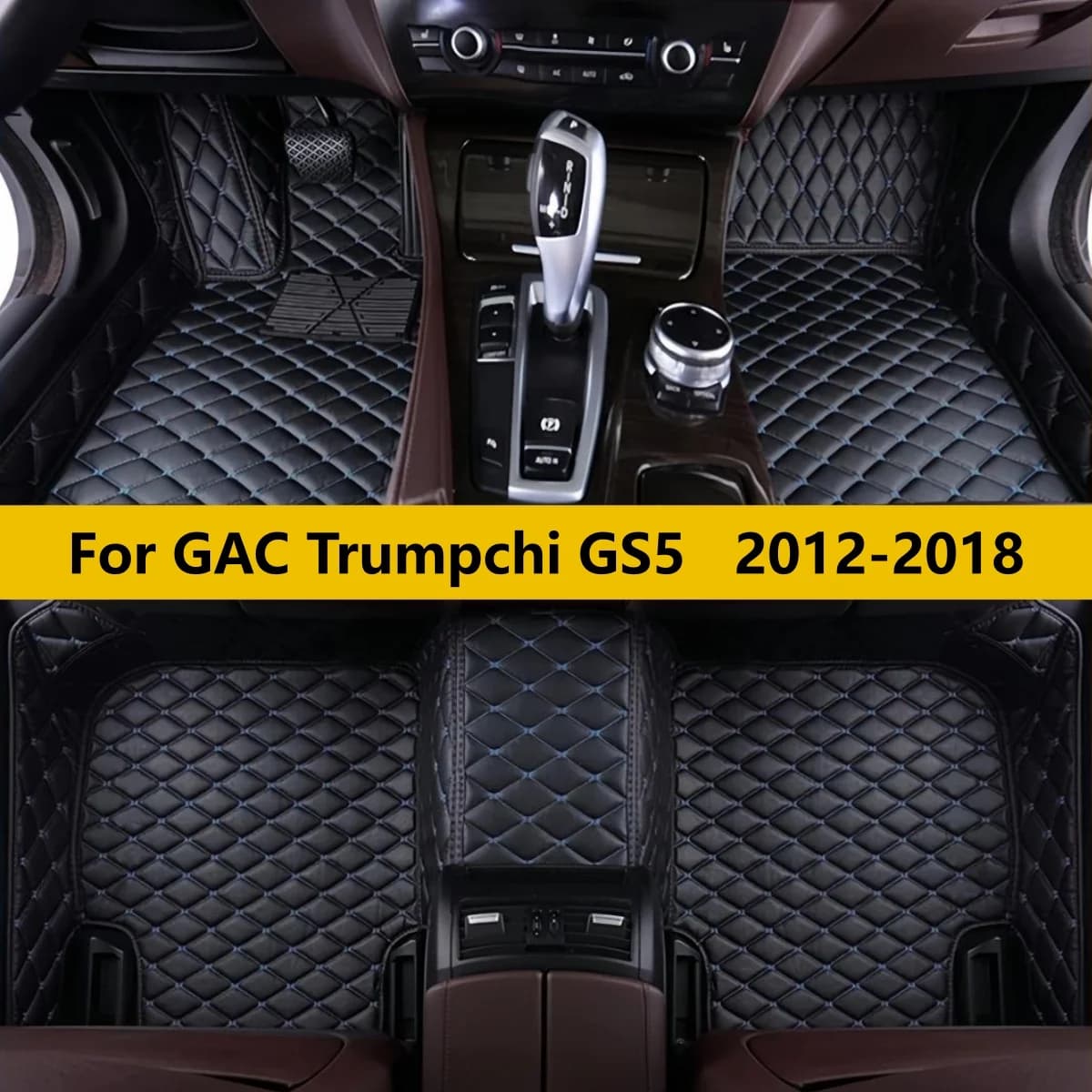 Tappetini auto personalizzati per GAC Trumpchi GS5 2012 2013 2014 2015 2016 2017 2018, set completo di tappetini in pelle.