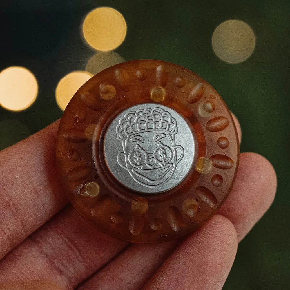 Zaclab Mechanical Coin Spinner With Clinking Sound Pei Body | SS Lock Screws Adult Stress Relief Fidget Toys Autism Sensory Toys