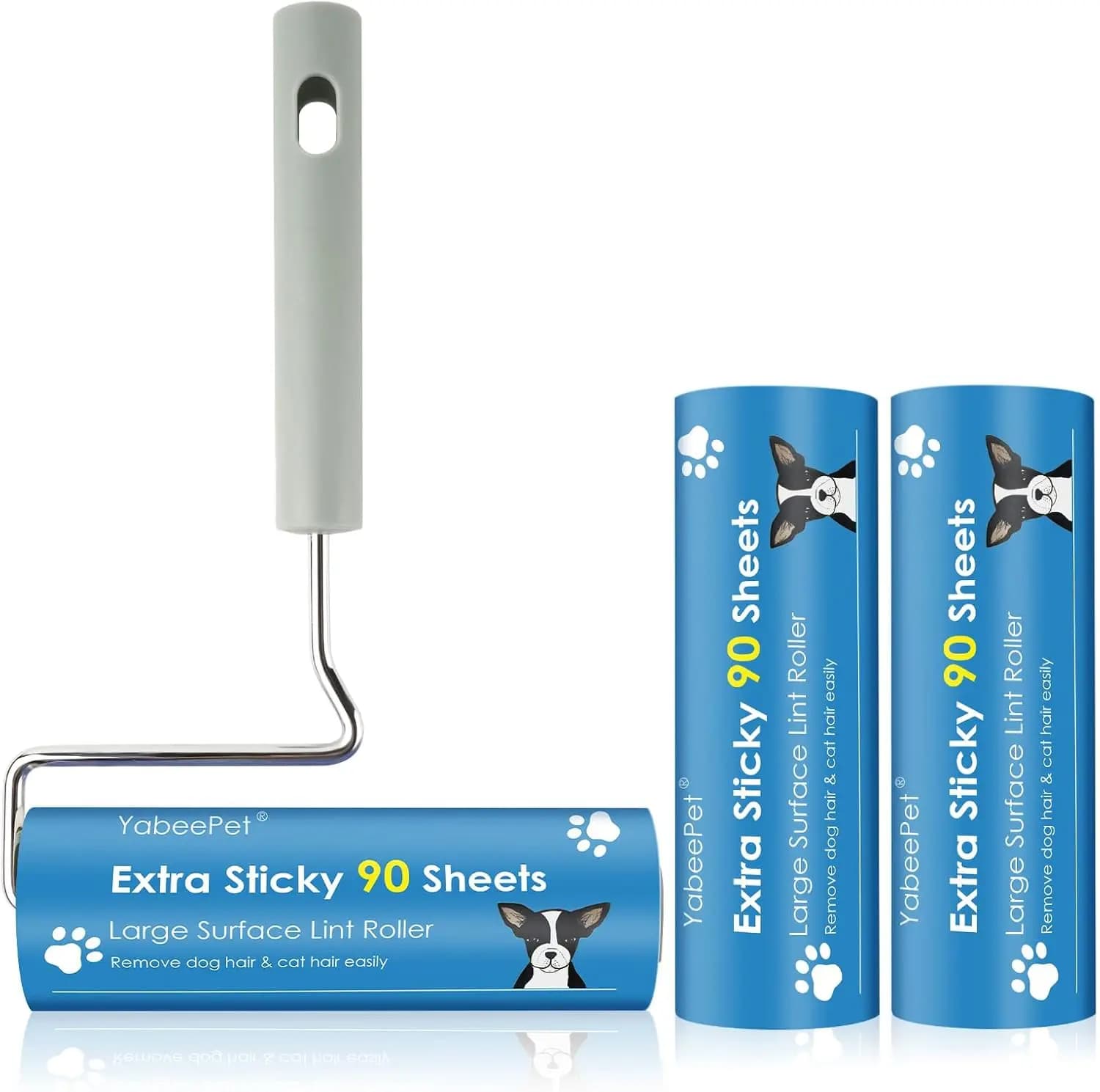 Extra Sticky Giant Lint Roller 6.3'' 270 Sheets Pet Hair Remover