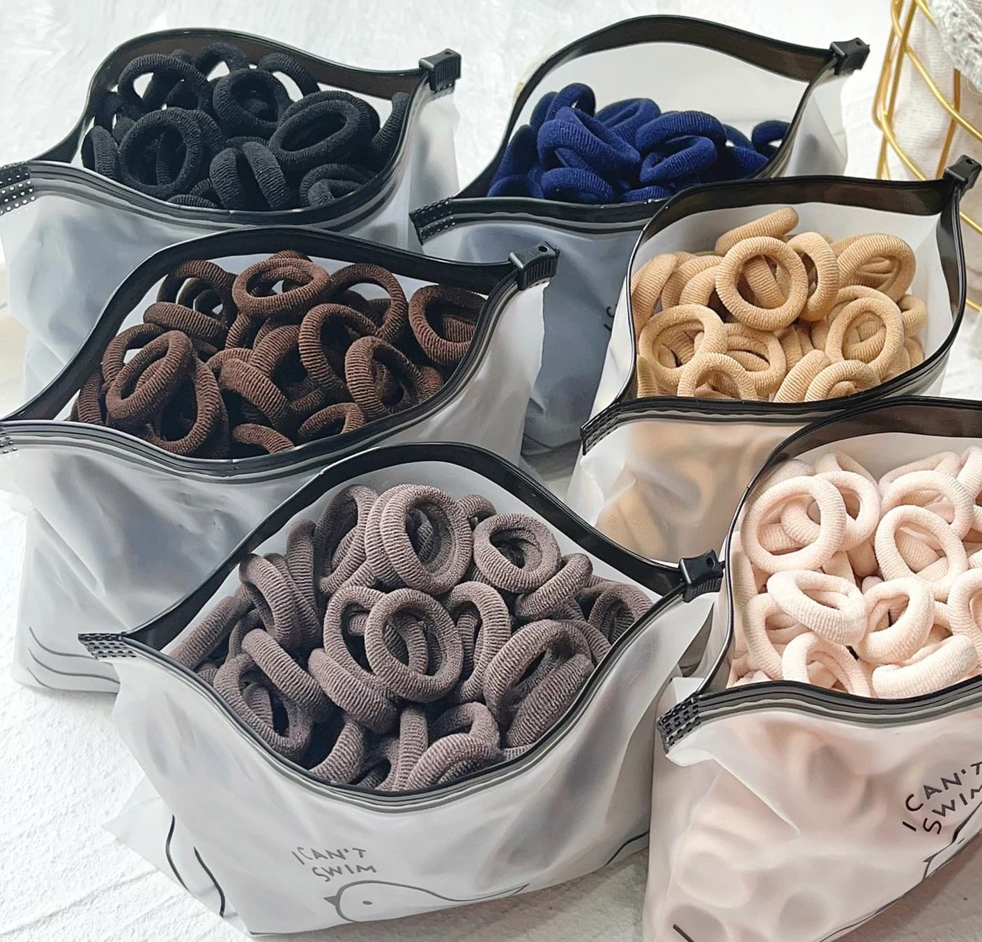20/50pcs Children's Fairytales For Girls Sweet Scrunchies Elastic For Kids Ties Of Hair Stripes Charm Accessories For Kids