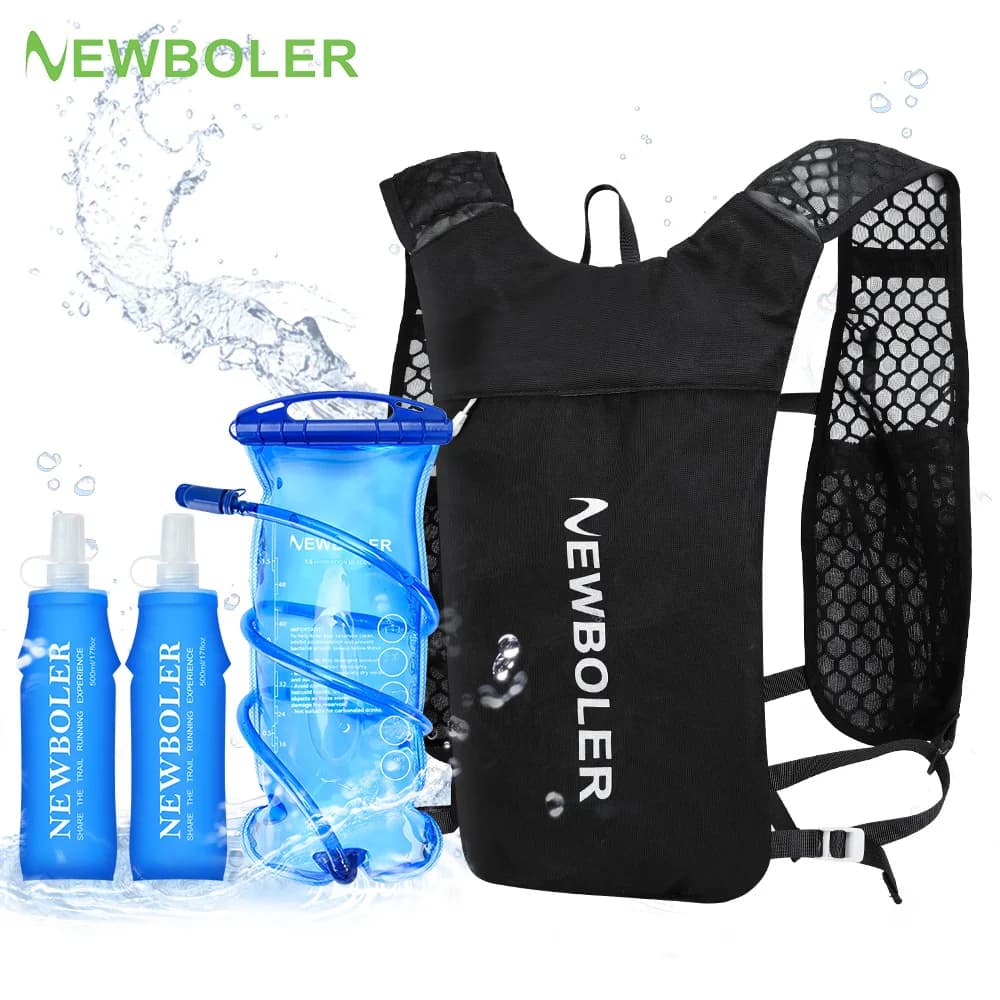NEWBOLER Breathable water vest Trail running backpacks lightweight jogging backpack for marathon climbing bag for riding