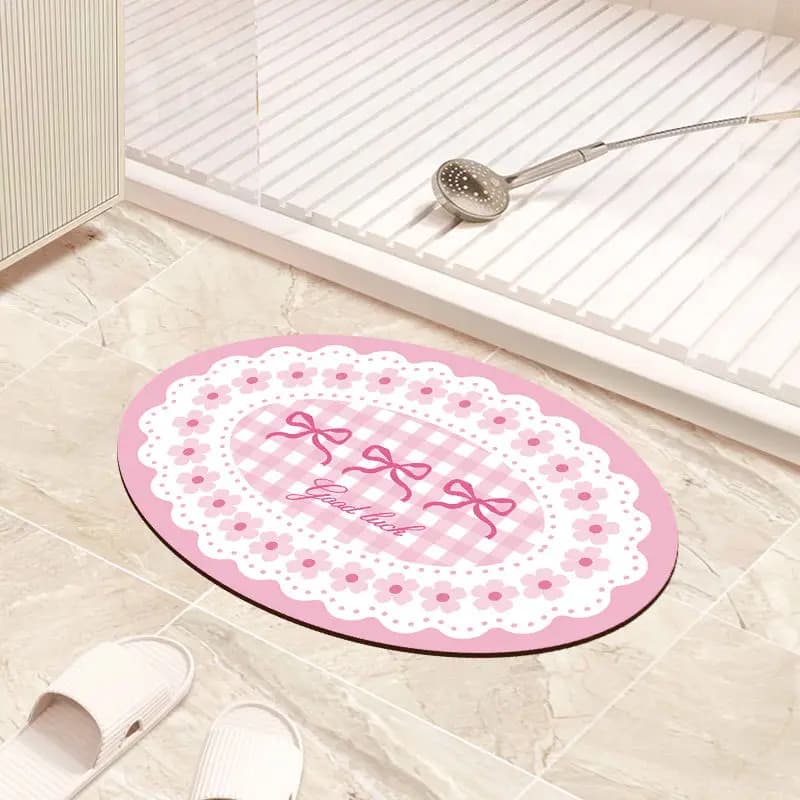 Tappetino assorbente per bagno in stile coreano, morbido fango diatomee, porta del bagno domestico, tappetino per WC, tappetino antiscivolo