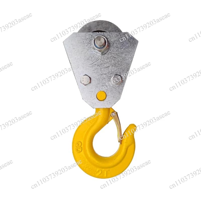 Lifting Pulley Block Towing Wheel With Hook For Winch Alloy Steel Electric Winch Hook Hoist Block Wire Rope