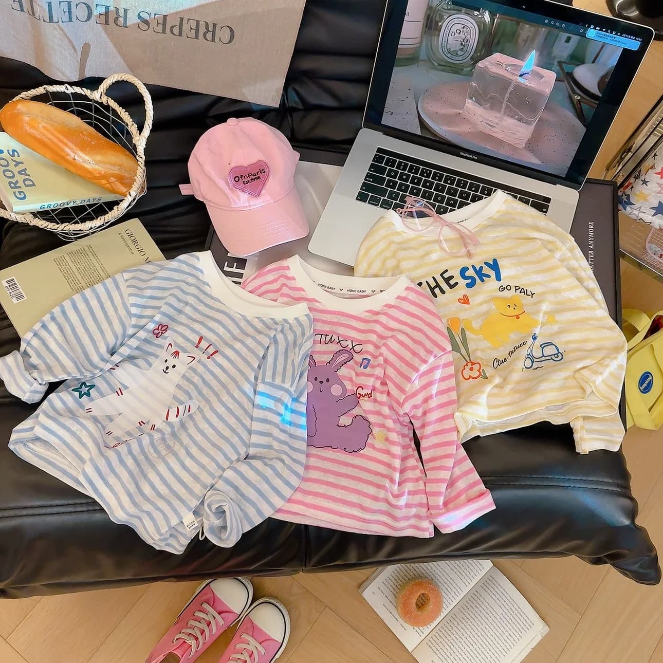 Girls T-shirt Spring Summer New Children's Clothing Korean Girls Baby Sunscreen Shirt Light Cool Top