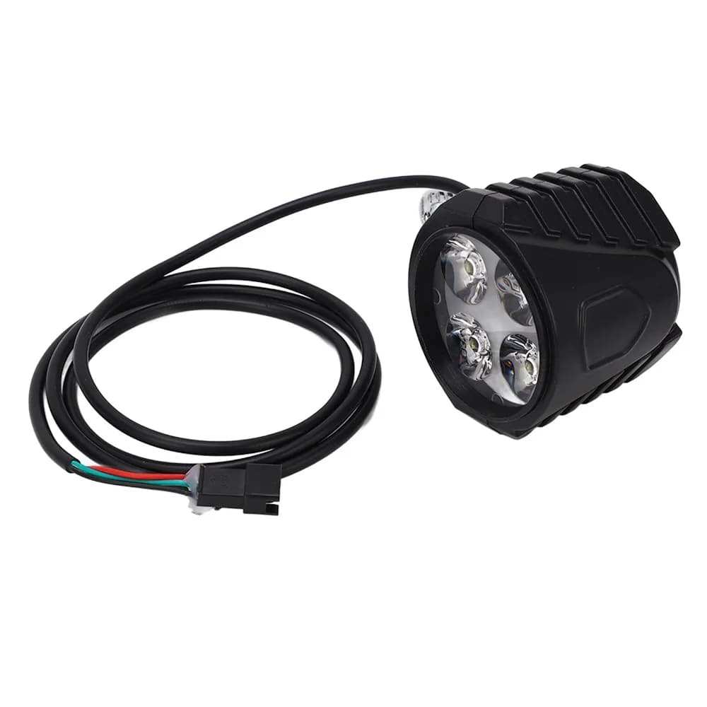 ABS 10 inch electric scooter front light, 2 in 1, with LED and electric horn, 36-72V, black, for bike