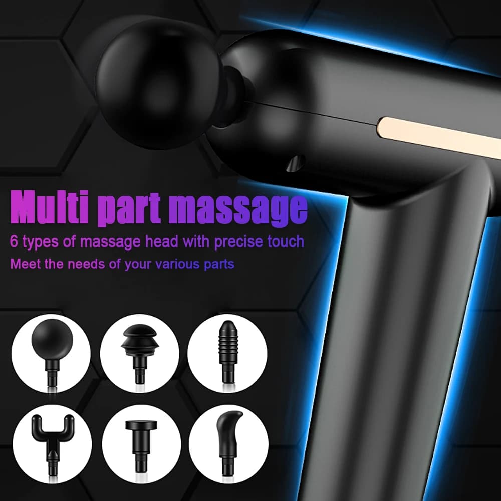 Electric Muscle Massage Gun Deep Tissue Exercise Training Therapy Muscle Massager Pain Relief Massage Relaxation Machine