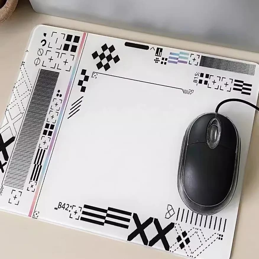 Tappetino per mouse da gioco in vetro Personalizzazione per ufficio da gioco Tappetino da scrivania FPS Tappetino da tavolo antiscivolo in vetro temperato Accessori per giocatori