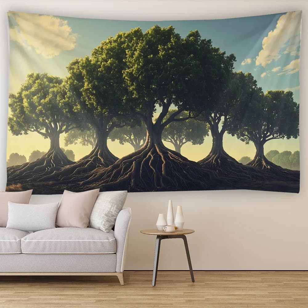Tree of Life tapestry home wall decoration poster Bohemian style lightweight polyester fiber sofa bed sheet picnic tablecloth