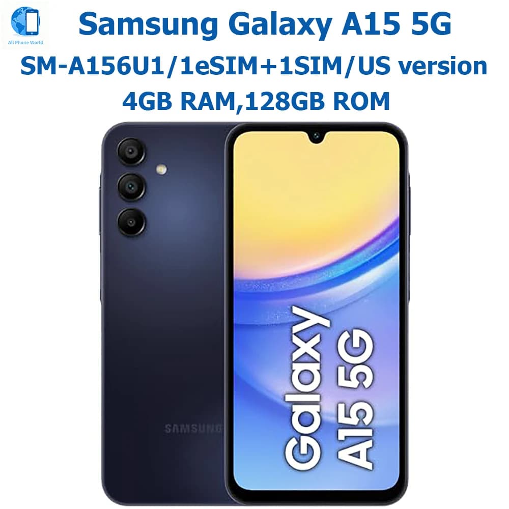 Samsung Galaxy A15 5G Smart Android Phone A156U1 Versione USA AMOLED da 6,5 pollici 50MP Samsung Smartphone 5000mAh Sblocco NFC