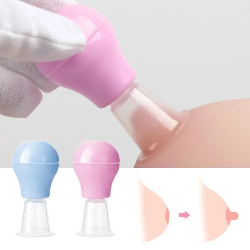 PP Nipple Corrector Silicone Smooth Edge Inverted Nipple Puller Portable Nipple Flat Retraction Puller Prenatal And Postpartum