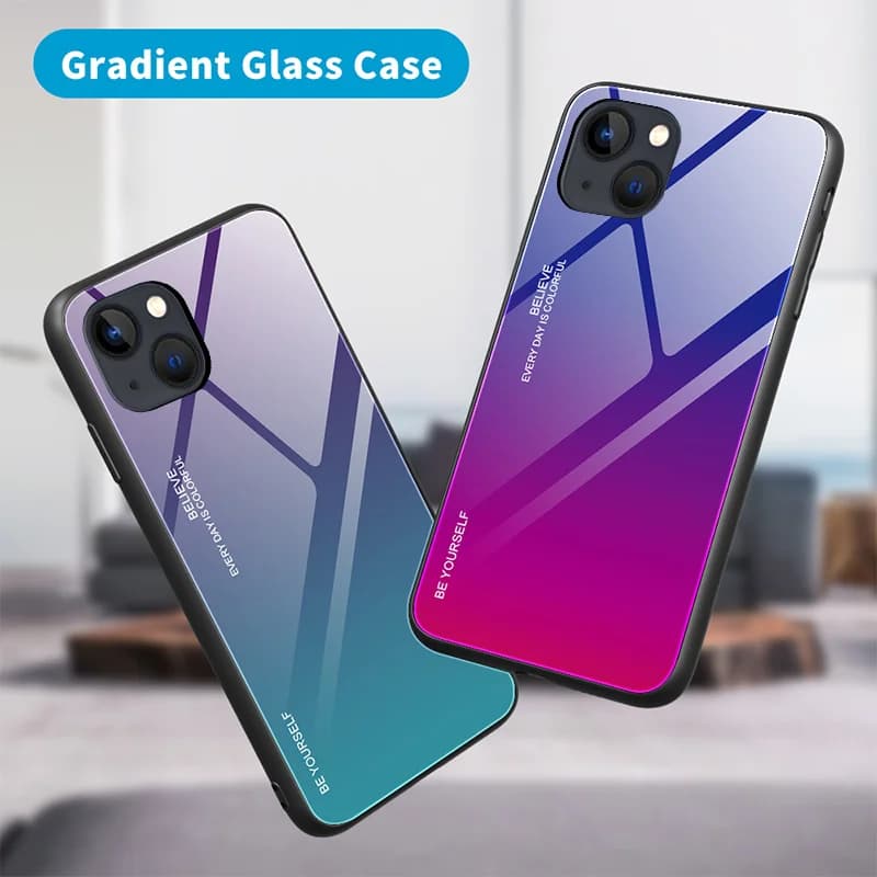 Custodia per iPhone 16E SE4 Cover Custodie per telefoni in vetro sfumato per iPhone 16 Pro 16Pro Max 16Plus 16e Coque in vetro temperato antiurto